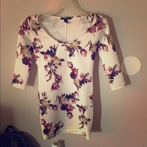 White/ floral cocktail dress